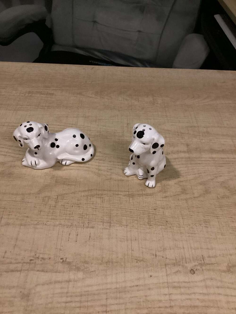 Vintage Ceramic Dalmatian Dog Salt and Pepper Shaker Set